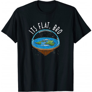It's Flat Bro - Flat Earth Society Flat Earther T-Shirt