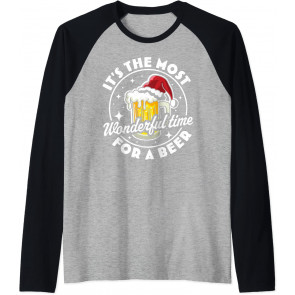 It's The Most Wonderful Time For A Beer - Beer Drinking Xmas T-Shirt