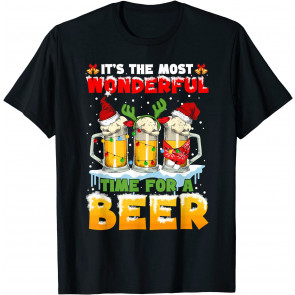 It's The Most Wonderful Time For A Beer Drinking Christmas T-Shirt