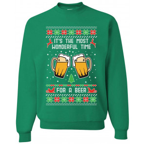 It's The Most Wonderful Time For A Beer Ugly Christmas  T-Shirt
