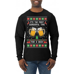 It's The Most Wonderful Time For A Beer Ugly Christmas  T-Shirt