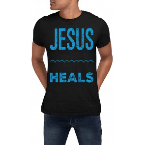 Jesus Heals Christian Mug Cup - Jesus Quote Cup Saying Church Humor RFB846 Black T-Shirt