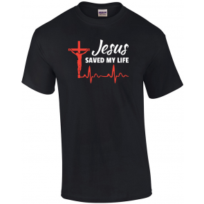 Jesus Saved My Life Crucifix Tshirt