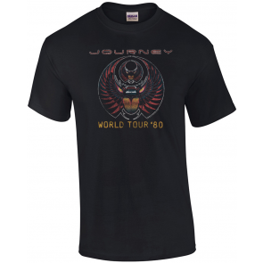 Journey 1973 American Rock Band Music Group World Tour 1980 T-Shirt