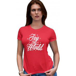 Joy To The World Fashion Christmas Holiday Deluxe Soft T-Shirt