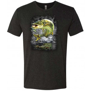 Jumping Muskie - Tri-Blend T-Shirt