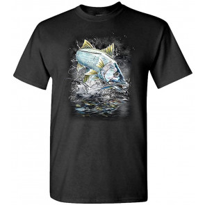 Jumping Snook - Angler Fishing Lake Fisherman - T-Shirt