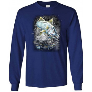 Jumping Snook - Angler Fishing Lake Fisherman - T-Shirt
