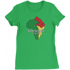 Juneteenth Raised Fist Africa Womens T-Shirt