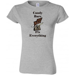 Junior Candy Bars Fix Everything DT Novelty T-Shirt