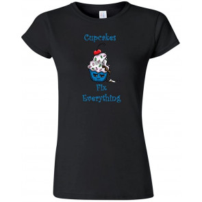 Junior Cupcakes Fix Everything DT Novelty T-Shirt