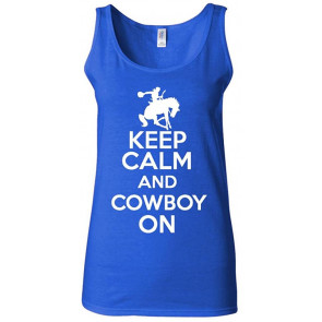 Junior Keep Calm And Cowboy On T-Shirt