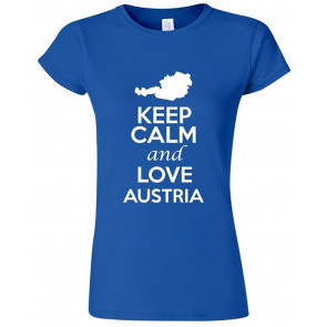 Junior Keep Calm And Love Austria Country Patriotic Novelty T-Shirt