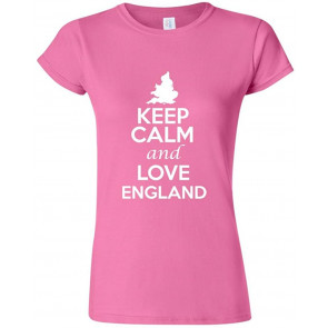 Junior Keep Calm And Love England Country Patriotic Novelty T-Shirt