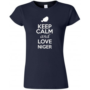 Junior Keep Calm And Love Niger Country Patriotic Novelty T-Shirt