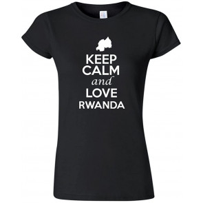 Junior Keep Calm And Love Rwanda Country Patriotic Novelty T-Shirt