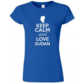 Junior Keep Calm And Love Sudan Country Patriotic Novelty T-Shirt