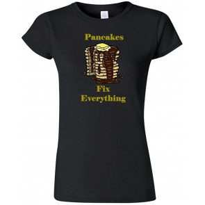 Junior Pancakes Fix Everything DT Novelty T-Shirt