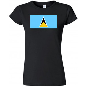 Junior Saint Lucia Country Flag DT Novelty T-Shirt