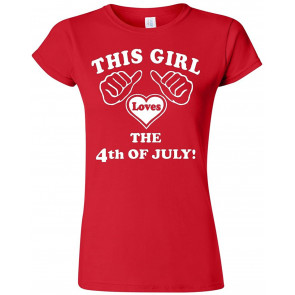 Junior This Girl Loves The 4th Of July T-Shirt