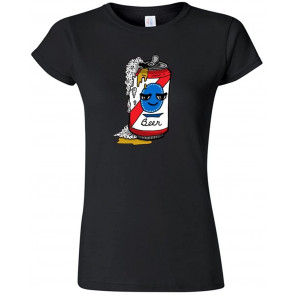 Junior Too Cute To Drink Beer Can DT Novelty T-Shirt