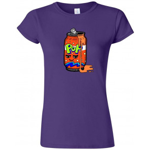 Junior Too Cute To Drink Soda Pop Can DT Novelty T-Shirt