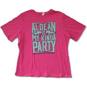 Juniors Jason Aldean"Party" Magenta Babydoll T-Shirt