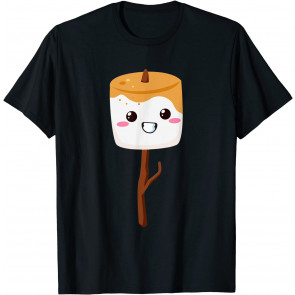 Kawaii Halloween Group Costume S'mores Marshmallow Stick T-Shirt