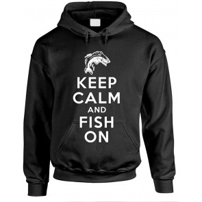 Keep Calm And Fish ON Bass Fisherman Gag T-Shirt