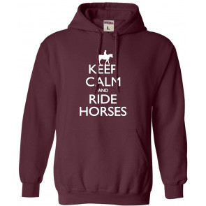 Keep Calm And Ride Horses Equestrian Horse Lovers Sweat T-Shirt