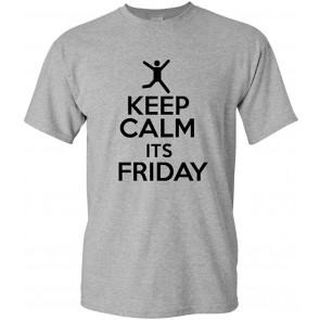 Keep Calm It's Friday Novelty Statement T-Shirt