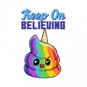 Keep On Believing Unicorn Retro Tshirt