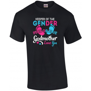 Pink Or Blue Godmother Loves You Gender Reveal Mommy T-Shirt
