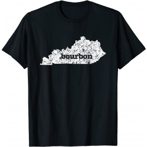 Kentucky Bourbon Love Home State Distressed T-Shirt