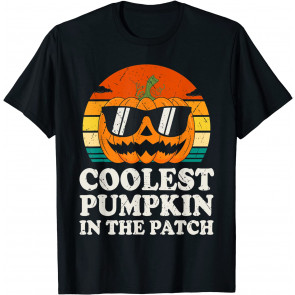 Kids Coolest Pumpkin In The Patch Halloween Toddler Boys T-Shirt