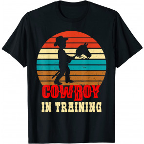 Kids Cowboy In Training Cute Future Rodeo Boy Wooden Horse T-Shirt