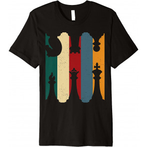 King Queen Knight Retro Chess Lover Gift Design T-Shirt