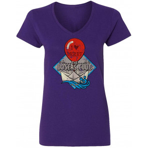 King The Losers Club Clown Womens Vneck T-Shirt