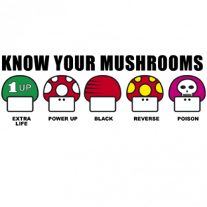 Know Your Mushrooms  Nintendo Tshirt