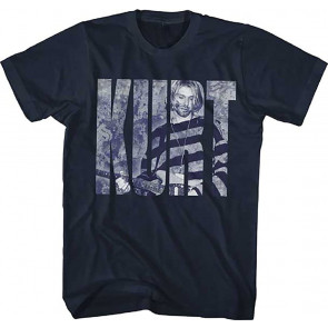 Kurt Cobain Photo Letters Logo Men's T-Shirt