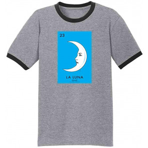 La Luna Moon Loteria Card Mexican Bingo Graphic T-Shirt