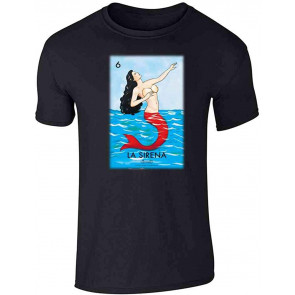 La Sirena Mermaid Loteria Card Mexican Bingo Graphic T-Shirt