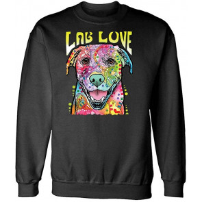 LAB LUV - Dean Russo Dog Modern Art - Fleece Sweat T-Shirt