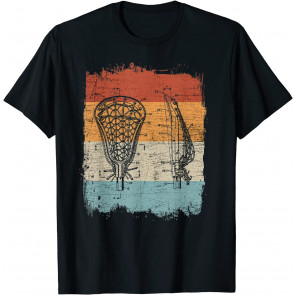 Lacrosse Vintage Retro Lacrosse Stick Sun Gift T-Shirt