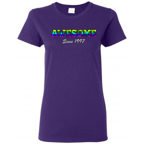 Ladies Awesome Since 1997 Colorful Gift Novelty DT T-Shirt