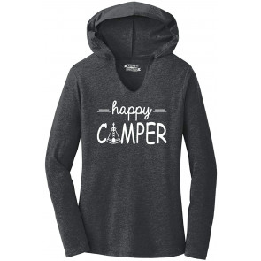Ladies Happy Camper Hiking Camping Trip T-Shirt
