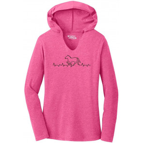 Ladies Horse Heartbeat Horse Lover T-Shirt