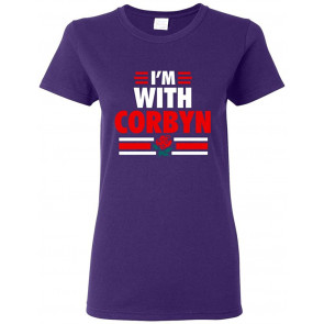 Ladies I'm With Corbyn Politician Campaign Support DT T-Shirt