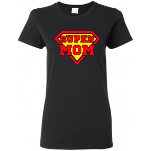 Ladies Super Mom Superhero Funny DT T-Shirt