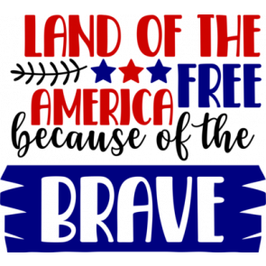 Land Of The Free America Because Of The Brave1 T-Shirt